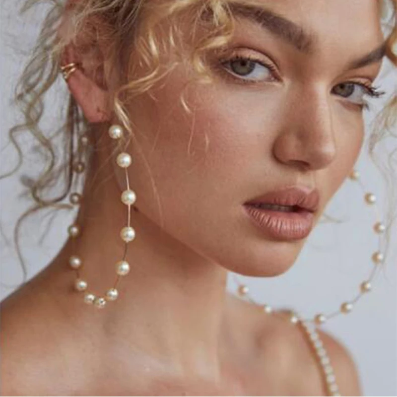 Womens Simluated Pearls Earrings Fashion Geometric Ear Accessories Decor for Ladies Girls A66 | Украшения и аксессуары
