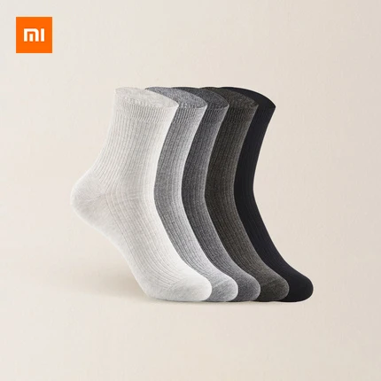 Новые Xiaomi Mijia Youpin 3 пары/5 пар мужских японских ребристых носков высокого качества чесаного хлопка