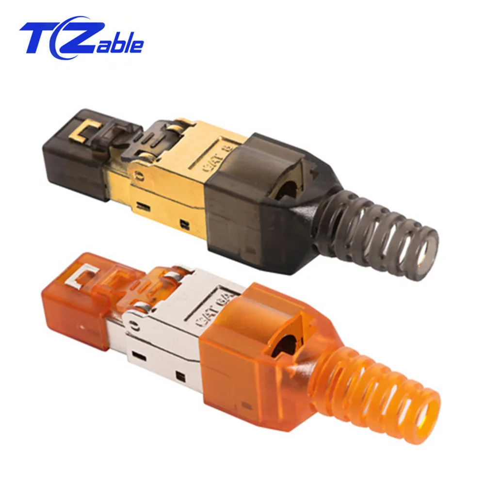 Cat6A Cat7 Cat8 Rj45 разъем Ethernet штекер Адаптер инструмент без обжима экранированная