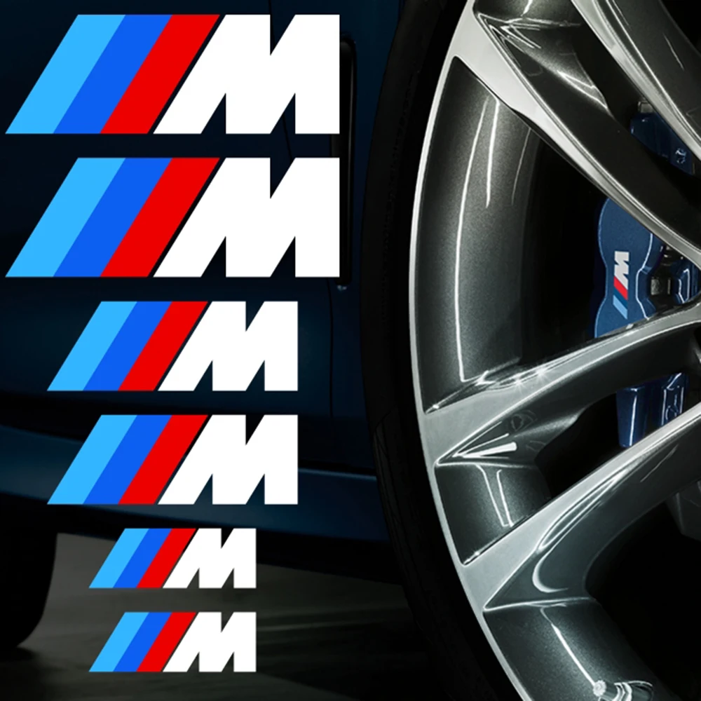 6pcs Car Brake Caliper Badge Sticker For BMW M E34 E36 E60 E90 E46 E39 E70 F10 F20 F30 X5 X6 X1 M3 M5 M6 F01 F02 E71 Accessories |