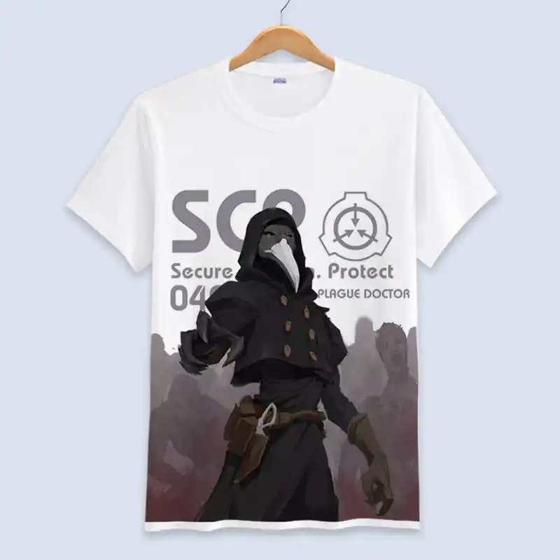 Scp 131 Scp 173 Cosplay Shirt Printing Fashion Casual T Shirt White Round Collar Short Sleeve Tee Scp Foundation T Shirts Aliexpress