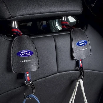 

1pcs Car Hook behind the seat ,Car Seat Headrest back Hook Hanger bag Holder cover logo for Ford- Mustang Explorer FIESTA PUMA