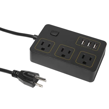 

TOPELY Wiring US Regulatory Socket, Multi-Purpose Smart USB Plug-In Board for Office Travel US Regulatory Socket, 3USB + 3 End U