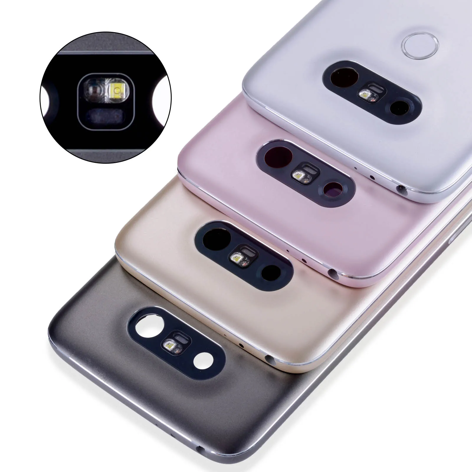 Для LG G5 задняя крышка батарейного отсека для LG G5 H850 h840 H830 задняя Батарейная Дверь Корпус полная сборка+ объектив камеры+ отпечаток пальца