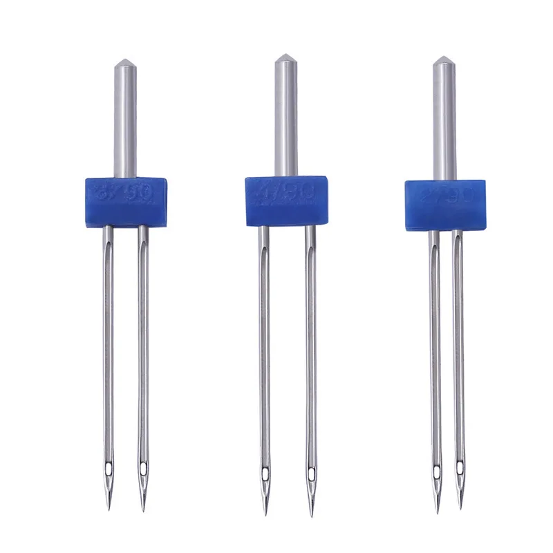 Agujas para máquinas de coser, agujas dobles 9/3/90 2,0/90 3,0/90, para la mayoría de máquinas de coser domésticas, 4,0 Uds.