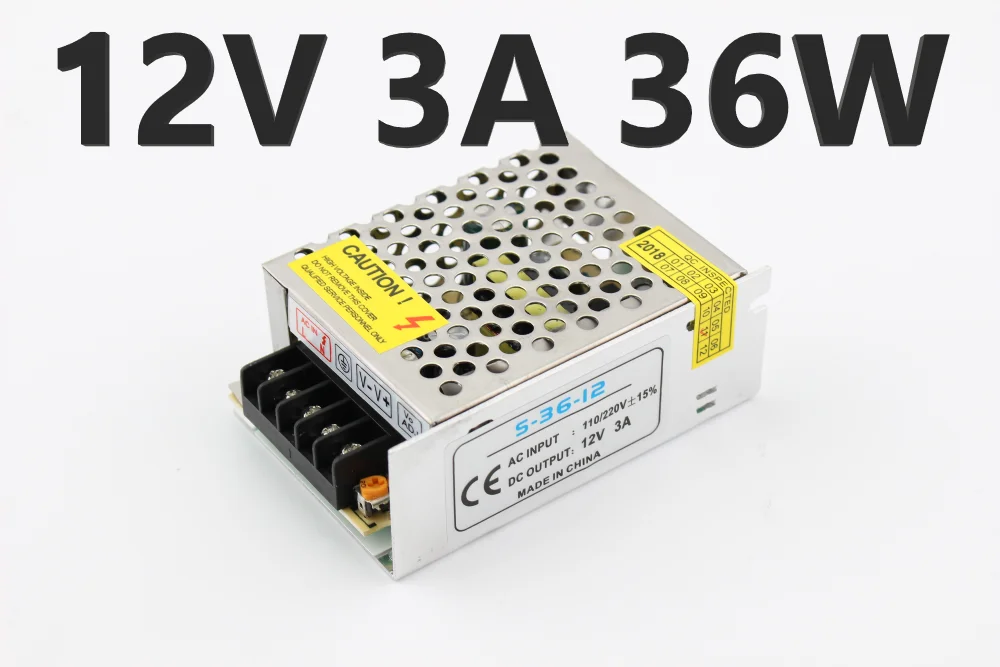 12V 3A 36W 12 В источник питания AC DC 12 В 2A 3A 5A 10A 15A 20A AC DC адаптер 220 до 12 в источник питания 500 Вт 220 в 12 В светодиодный трансформатор - Цвет: 12V 3A 36W