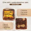 Natural 100% African Black Soap Magic Anti Rebelles Body Acne Beauty Bath Care Skin Treatment Soap Net