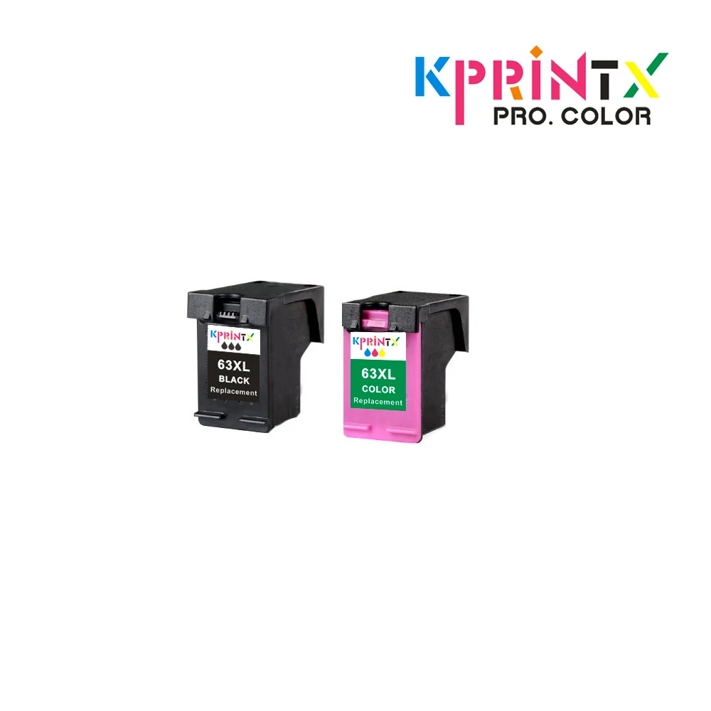 Kprintx чернильный картридж для принтера тонер для 63 XL совместимый для hp63 Officejet 3830 4650 4652 4652 ENVY 4516 4512 4520 4522