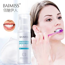 BAIMISS отбеливающий мусс для зубов Зубная паста стоматологические инструменты гигиена полости рта белый чистящий гель удаляет пятна от налета