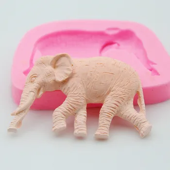 

Cute Walking Elephant Shape Fondant Silicone Mold Plaster Aromatherapy DIY Decorating Mould Cake Baking Tools