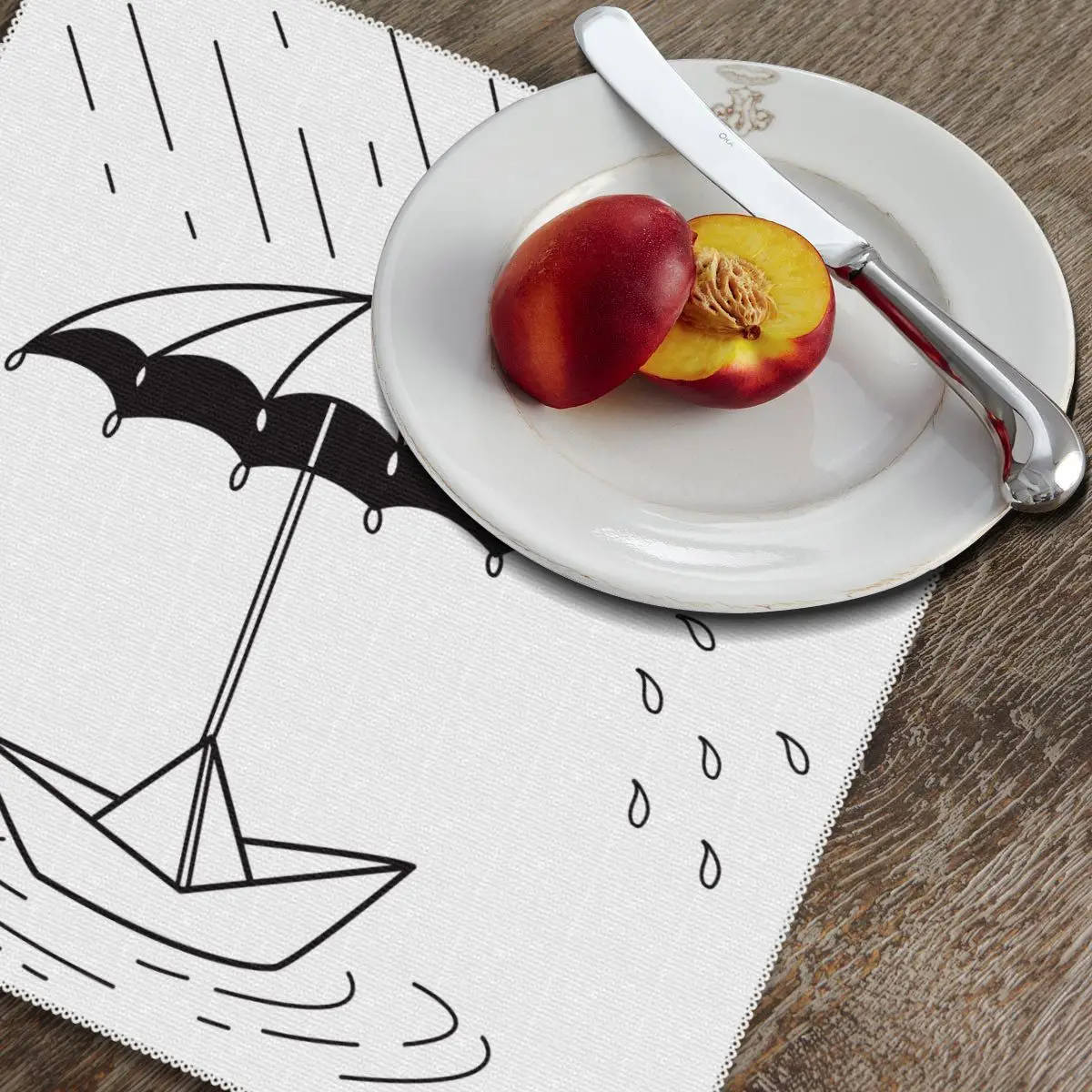 Placemat for dining table CoastersLate Afternoon Sailing Sailboat Gift Polyster Cup Coffee Table Mats Kitchen 6pcs Home Decor