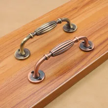 Винтажная ручка из цинкового сплава с поверхностным креплением, зеленовато-синий классический ретро шкаф в европейском стиле и шкаф с выдвижным ящиком