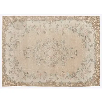 

Handmade Beige Vintage English English Area Rug 212x289 Cm-6'11''X9'6''