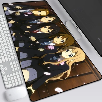 

K-ON Anime Large Pad Mouse Mat Computer Gamer Locking Edge Mouse Keyboard Mice Mat Pad 40x90