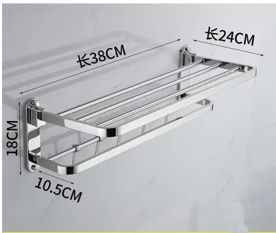 Вешалка для полотенец для ванной комнаты, всего 304, вешалка для полотенец, держатель для полотенец, настенный держатель для полотенец, вешалка для полотенец - Цвет: 38cm
