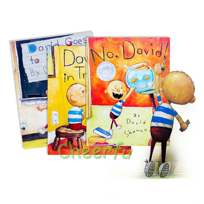 David Shannon 6 Styles No David, David Gets in Trouble, David Goes to School Cognitive English Picture Books For Children Story 10