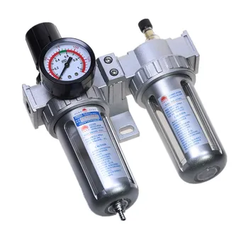 

Air Compressor Oil Lubricator Moisture Water Trap Filter Regulator With Mount SFC-200 1/4'' 1/2'' 3/8'' 0-1Mpa 0-150 PSI