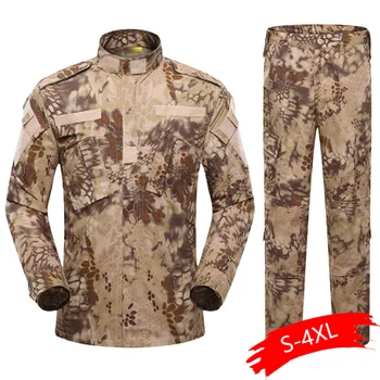 

5Color Men Army Military Uniform Tactical Suit ACU Special Forces Combat Shirt Coat Pant Set Camouflage Militar Soldier Clothes
