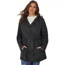 Женская куртка больших размеров; сезон весна-осень; куртка с капюшоном; спортивная верхняя одежда для дождливой погоды; одежда альпинистская Женская водонепроницаемая ветровка