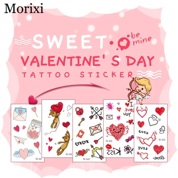 

Temporary tattoo sticker for face boday decoration cartoon heart printing water transfer fake tattoo for Valentine's Day RA067