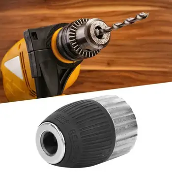 

1pc 13mm 3/8 Keyless Semi-Metal Tightening Drill Chuck Adapter CNC Metalworking
