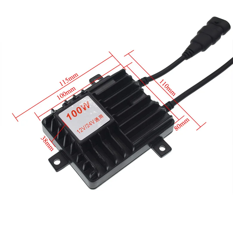HIDLT 2PCS High Power 24V 100W HID Slim Replacement Ballast For Truck Headlight Bulb H1 H7 H11 HB3 HB4 AC HID Conversion Kit (3)