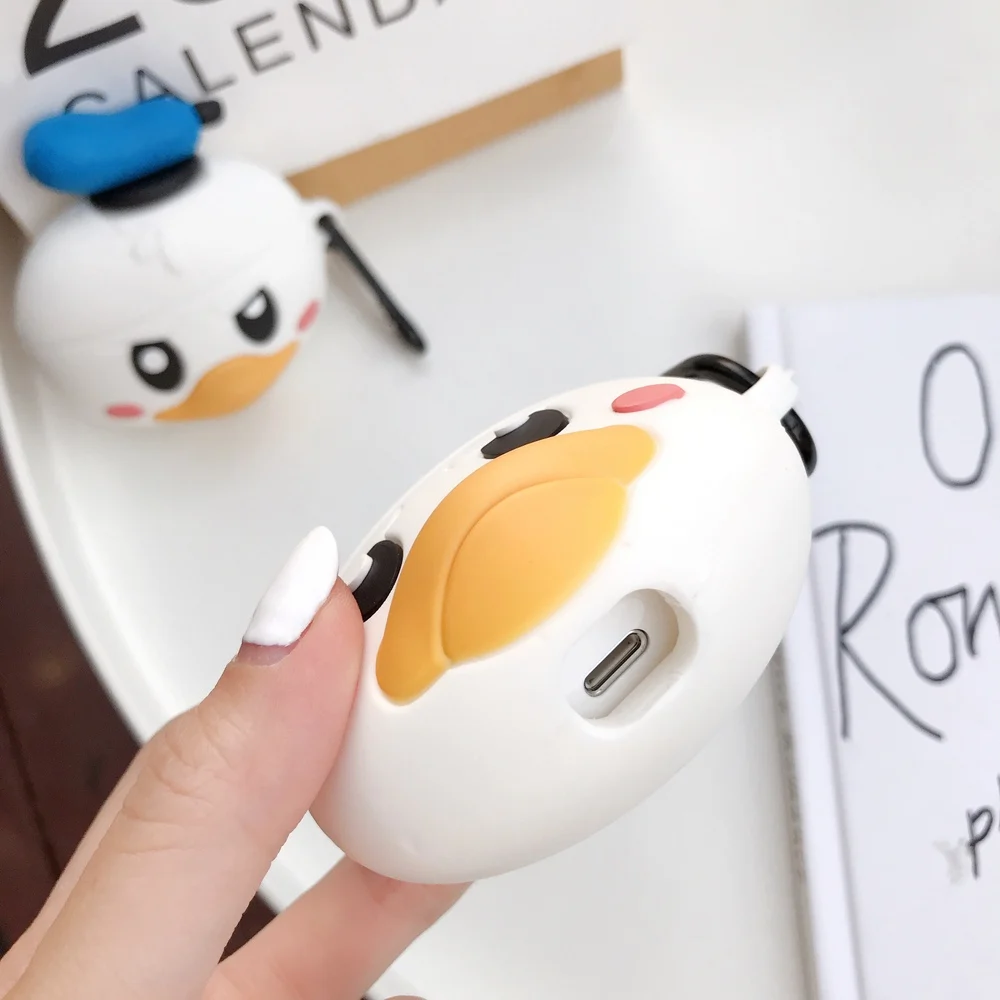 Чехол для наушников airpods 3 с милыми мультяшными утами для Airpods Pro, bluetooth-гарнитура, силиконовые наушники, защитная крышка, крючок