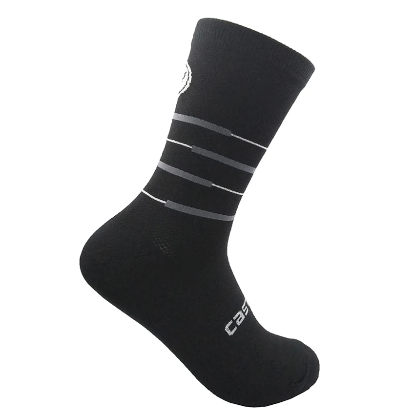 Pro Team велосипедные носки для мужчин и женщин, велосипедные спортивные носки для защиты ног, белые и черные удобные велосипедные носки с низкой трубкой - Цвет: CAS-black