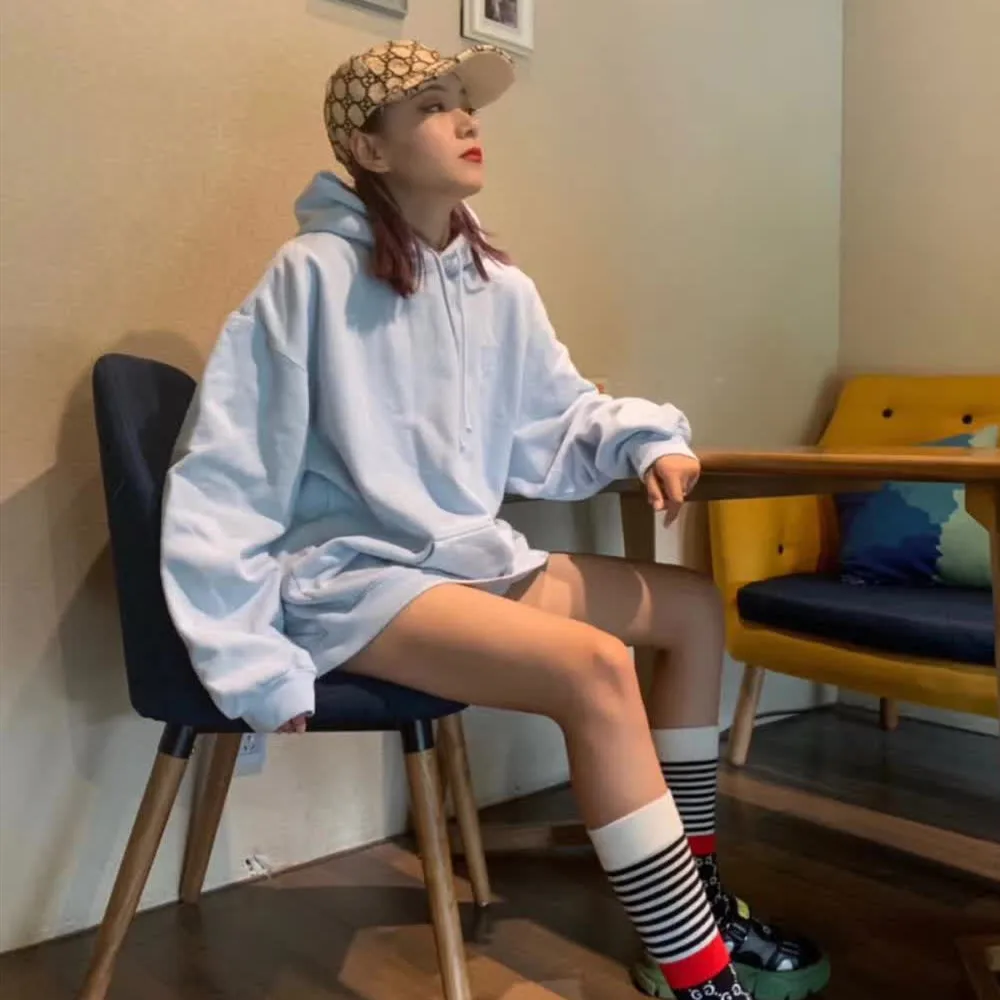 20SS Женская толстовка Vetements Новая повседневная толстовка с логотипом из мультфильма Vetements толстовки розовые синие Vetements с вышивкой уличная Толстовка
