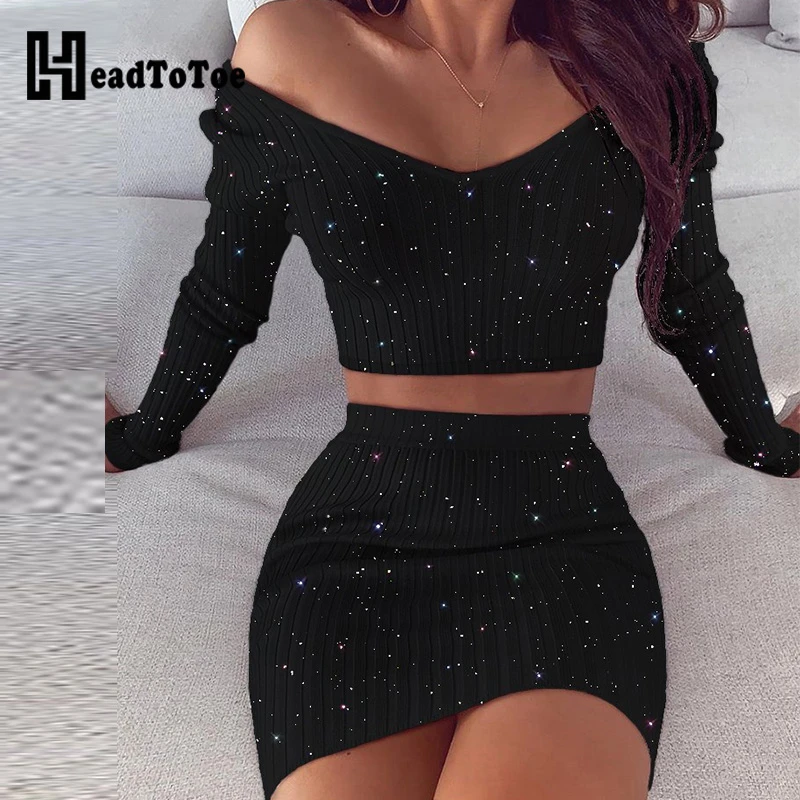 2 piece outfits skirt and top Clearance