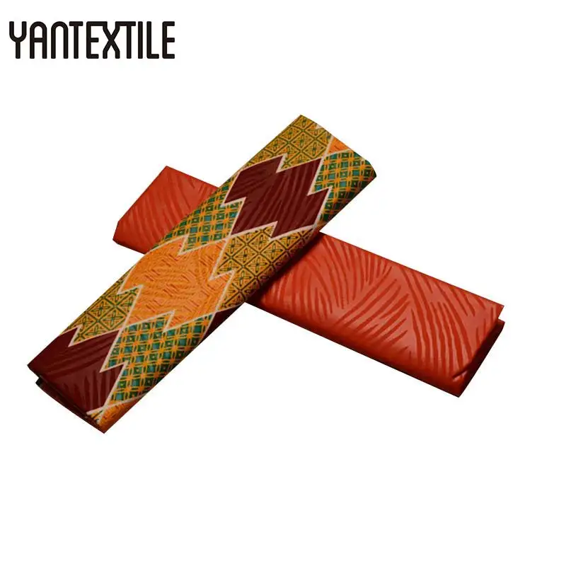 YANTEXTILE Анкара ткань Африканский настоящий воск принт тиснение Гана Kente Ткань 2+ 2 ярдов Tissu простое окрашивание африканская ткань Анкара