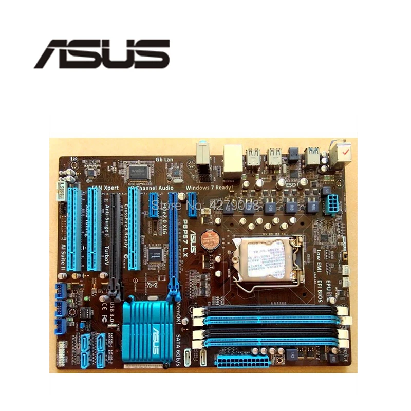 Разъем LGA 1155 USB3.0 SATA3.0 для ASUS P8P67 LX настольная материнская плата P67 i3 i5 i7 DDR3 б/у |