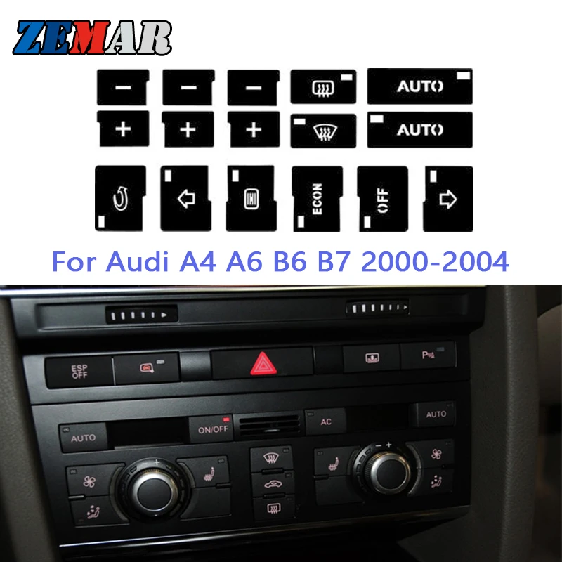 1set Car Repair Stickers Air Condition AC Climate Control Button Decals