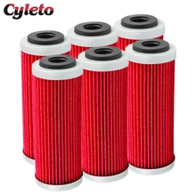 4/6pcs Cyleto Motorcycle Oil Filter for KTM SX SXF SXS EXC EXC-F EXC-R XCF XCF-W XCW SMR 250 350 400 450 505 530 2007-2016