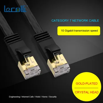 

1m-5m 30AWG Seven Types Of Flat Network Cable Shield Finished Jumper Cat7 Network Cable 7 Type Network Cable Broadband Cable