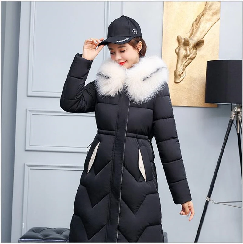 Новое поступление, модная тонкая женская зимняя куртка с хлопковой подкладкой, теплое плотное Женское пальто, длинные пальто, парка, женские куртки Z206