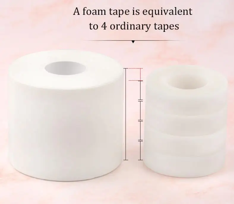 

100pcs 2.2/5cmX4.5m/Roll Foam Sponge Eye Pads Big Size Lint Free Eye Pads Under Patches Eyelash Extension Tape SN187