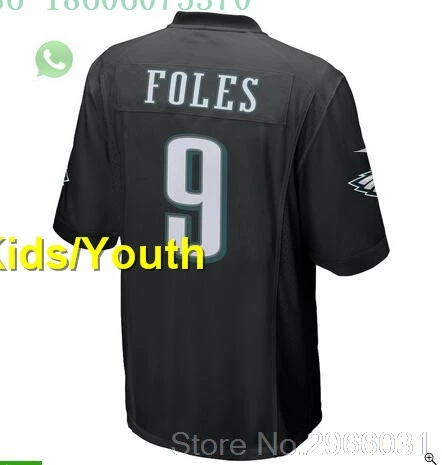 Philadelphia A+++ качество Brian Dawkins 20 86 Zach Ertz Alshon Jeffery 17 Nick Foles 9 Jason Kelce 62 Eagles jersey - Цвет: for kids youth
