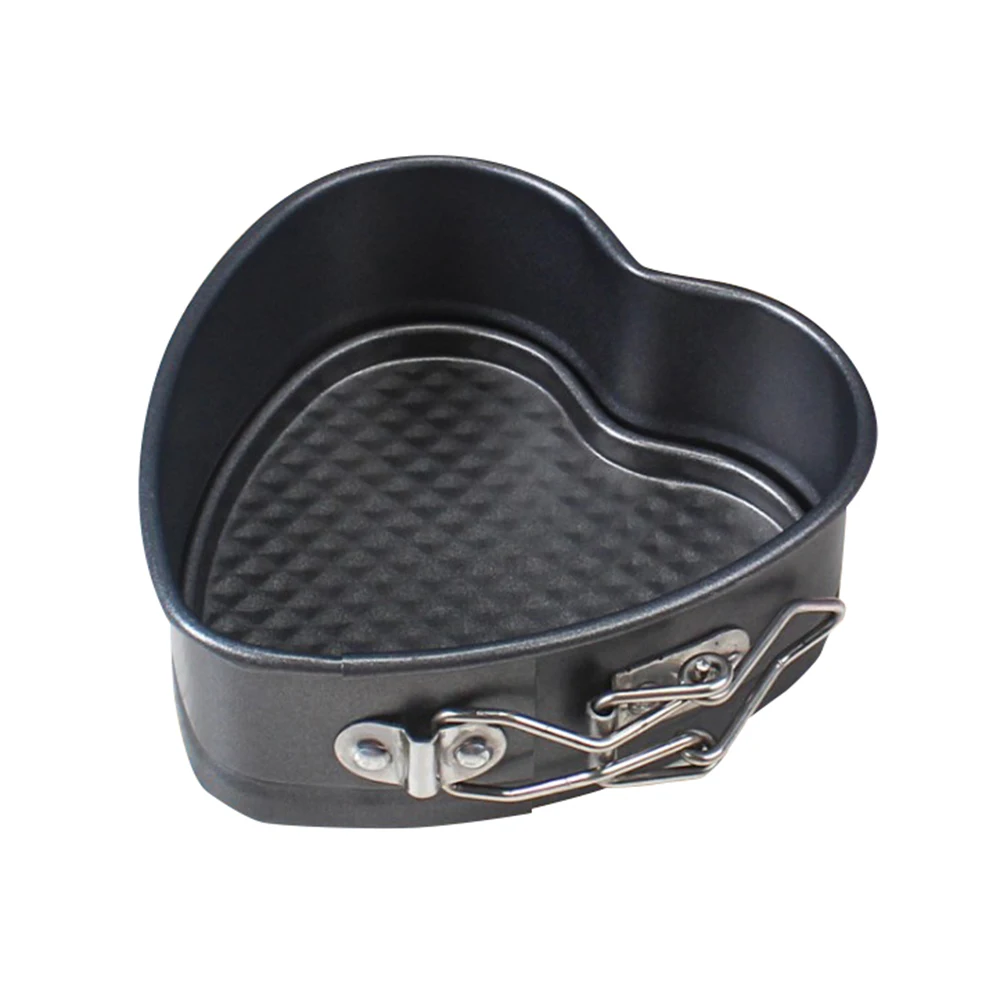 Heart-Shaped Stainless Cake Pan Tray Non Stick Bakeware With Buckle Baking Tools Cake Mold Bakery Kitchen Accessories Gadget Heart-Shaped Stainless Cake Pan Tray Non Stick Bakeware With Buckle Baking Tools Cake Mold Bakery Kitchen Accessories Gadget