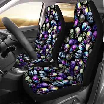 

INSTANTARTS Fashion Sugar Skull Pattern Comfortable Car Seat Covers for Women Set of 2 Slip-Resistant Car Interior Seat Covers