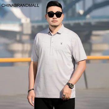 

2020 Men Plus Fat Plus Size Leisure Lapel Short Sleeve T Shirt