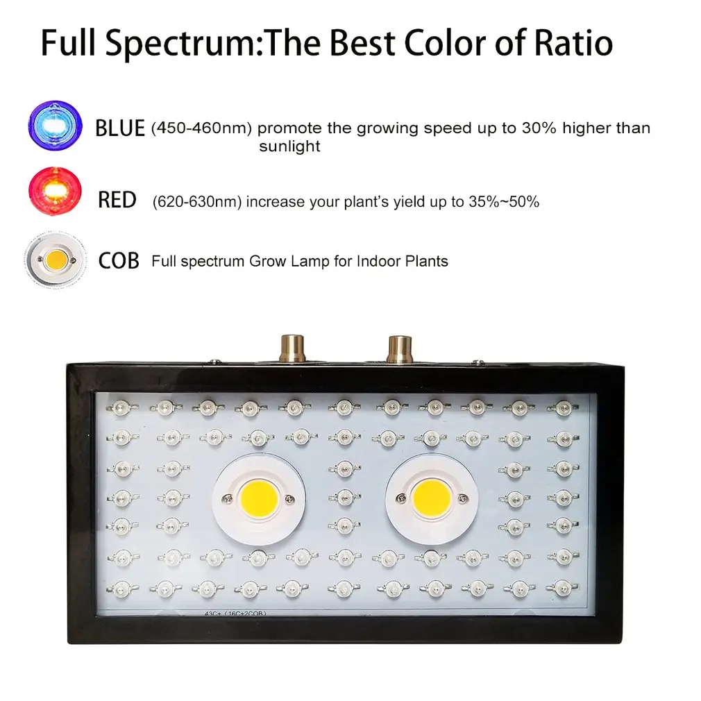 Plants Led Grow Light Full Spectrum 1000w Double Chip Red Blue Uv