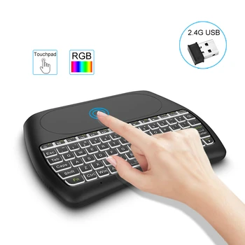 

D8-S 2.4G RGB Wireless Keyboard With Touchpad Backlit Fly Air Mouse USB Remote Control For Laptop Mini PC Android TV BOX