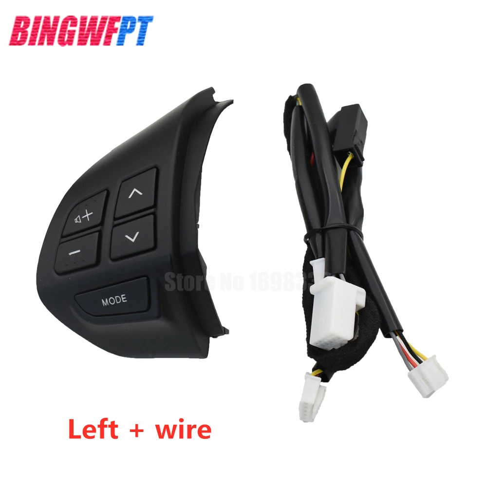 Left-wire Новые черные кнопки для стайлинга автомобилей для Mitsubishi ASX Lancer многофункциональные кнопки управления рулем автомобиля с проводами - Цвет: Left-wire