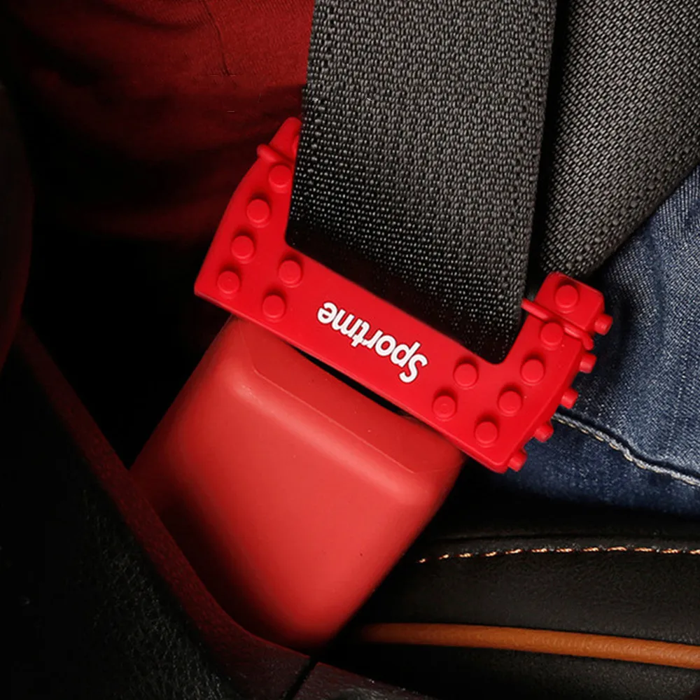 Protecteur universel de ceinture de sécurité de voiture, étui à boutons  intérieur en cuir, housse anti-rayures, accessoires de sécurité - AliExpress