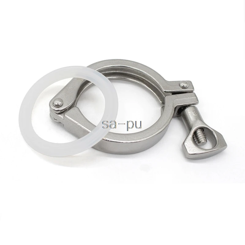 1 set 1.5" 2" 2.5" 3" Tri Clamp 50.5/64/77.5/91mm Ferrule OD SS304 Stainless Steel Tri Clover Sanitary Fitting for home Brewing 1 set 1.5" 2" 2.5" 3" Tri Clamp 50.5/64/77.5/91mm Ferrule OD SS304 Stainless Steel Tri Clover Sanitary Fitting for home Brewing