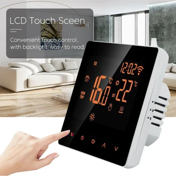 

Heated Digital Thermostat LCD Screen App Control Thermometers Programmable Wifi Wire Less Thermometer