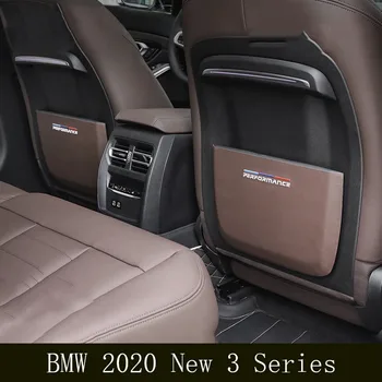 

Genuine Leather Car Anti-dirty Pad Trim Stickers Cover Seat Back Anti-kick Pad Car Styling For BMW G20 2020 3 Series Accessories