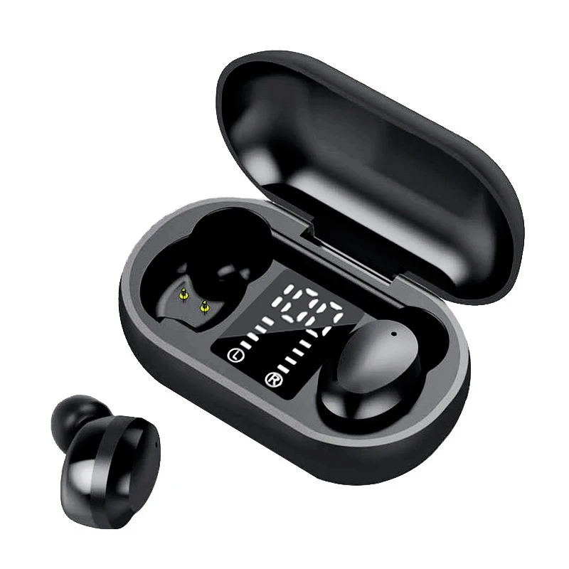 F12 Ultra Small Contact Digital Display In Ear Noise Reduction TWS Bluetooth Headset Earphone 5 0 Headphone
