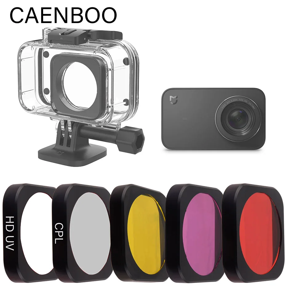 CAENBOO Mijia Экшн камера оригинальные аксессуары для корпуса UV PL Красный Желтый